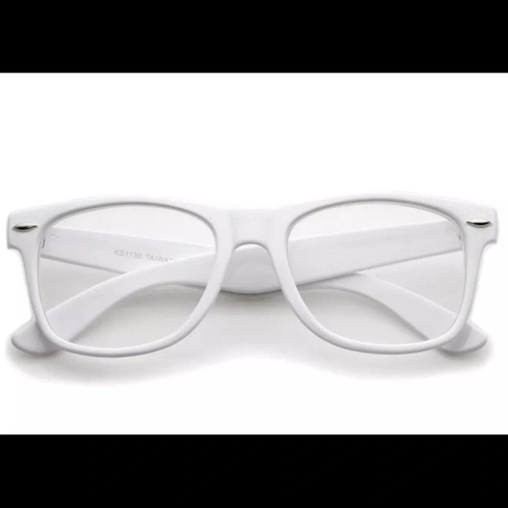 White Retro Clear Lens Glasses Men’s or Women’s